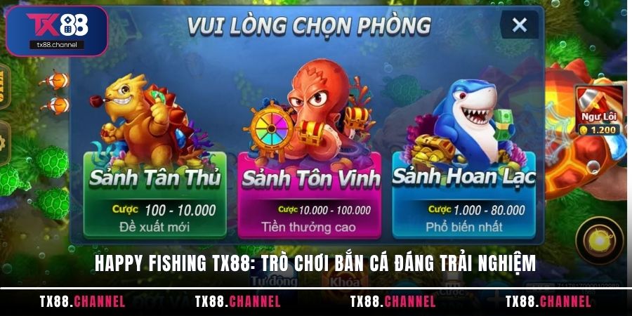 Happy Fishing TX88: Trò chơi bắn cá đáng trải nghiệm